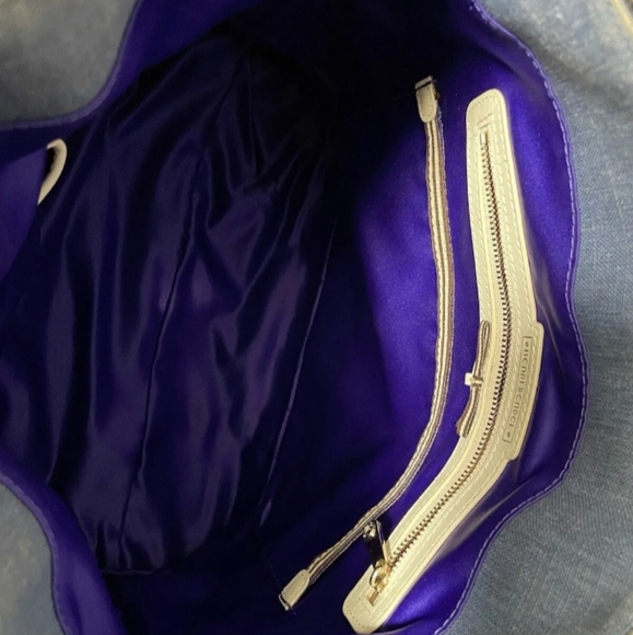 HENRI BENDEL Blue Coated Canvas Leather Jetsetter Convertible Backpack - Picture 9 of 12